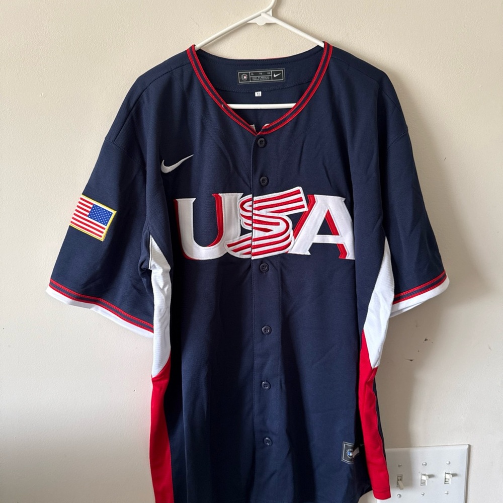 Men’s Nike Peter Crow-Armstrong #4 Team USA World Baseball Classic Jersey Sz XL